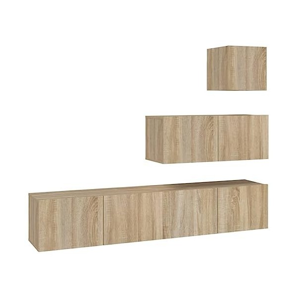 VEEKI Meuble TV, Meuble TV Suspendu, Meuble TV Industriel, Meuble TV Bois, Meuble Chambre, Convient pour Salon ou Chambre, En