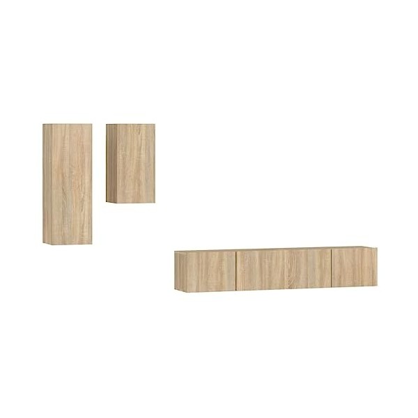 VEEKI Meuble TV, Meuble TV Suspendu, Meuble TV Industriel, Meuble TV Bois, Meuble Chambre, Convient pour Salon ou Chambre, En