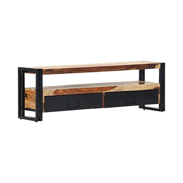 VEEKI Meuble TV, Meuble TV Suspendu, Meuble TV Industriel, Meuble TV Bois, Meuble Chambre, Convient pour Salon ou Chambre, 12