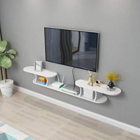 Étagère Flottante Meuble de télévision Mural Étagère Murale Set Top Box routeur Étagère pour Lecteur DVD Photo Jouet Vase Eta