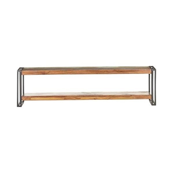 Meuble TV | Style LOFT | Rangement matériel télé Audio Video Gaming | 150x30x40cm Marron