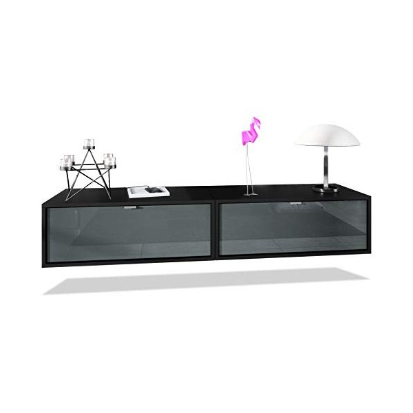 Vladon Ensemble de 2 Set Meuble TV Lana 80, lowboards de 80 x 29 x 37 cm chacun avec Beaucoup despace de Rangement, Caisson 