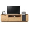 I0I&I0I Meuble TV spacieux - 1,8 m pour TV de 80" - MDF, grain de bois, solutions de rangement intelligentes marron+gris 