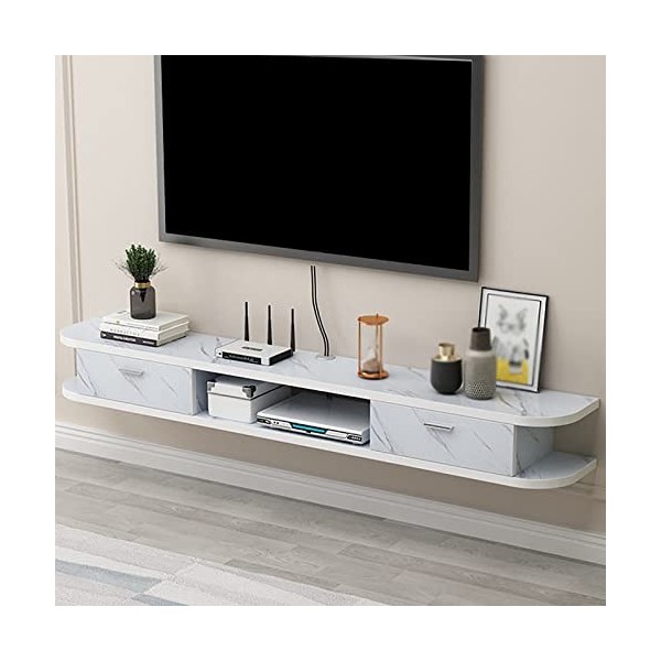 Étagère TV Murale,Meuble TV Flottant/étagère À Composants Pour Meuble TV,Unité De Centre De Divertissement,Console Multimédia