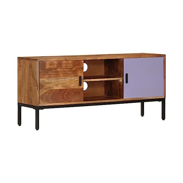 VEEKI Meuble TV, Meuble TV Suspendu, Meuble TV Industriel, Meuble TV Bois, Meuble Chambre, Convient pour Salon ou Chambre, Ma