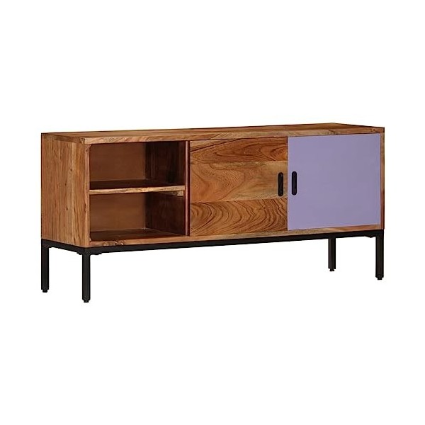 VEEKI Meuble TV, Meuble TV Suspendu, Meuble TV Industriel, Meuble TV Bois, Meuble Chambre, Convient pour Salon ou Chambre, Ma