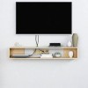 MABIBI Meuble TV mural flottant avec rangement ouvert, support de divertissement à suspendre pour décodeur de routeur/a/80 cm
