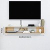 MABIBI Meuble TV mural flottant avec rangement ouvert, support de divertissement à suspendre pour décodeur de routeur/a/80 cm