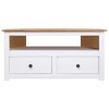Camerina Meuble TV dangle Blanc 93x49x49 cm Pin Assortiment Panama,Meuble TV,Table TV,Ensemble Meuble TV