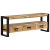 FAMIROSA Meuble TV 120x30x45 cm Bois Massif de manguier 22.81KG 