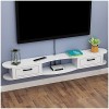WANGPP Meuble TV Flottant Mural, Meuble TV Moderne, Composant Darmoire De Centre De Divertissement, avec Porte Et Unité De S