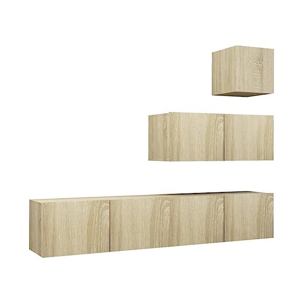 VEEKI Meuble TV, Meuble TV Suspendu, Meuble, Meuble TV avec Rangement，Meuble Industriel, Convient pour Salon ou Chambre, Ense