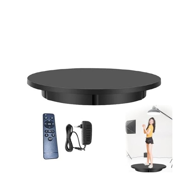 Hydravex Plateau Tournant éLectrique pour La Photographie, PréSentoir Rotatif Automatique à 360° avec TéLéCommande, Charge De