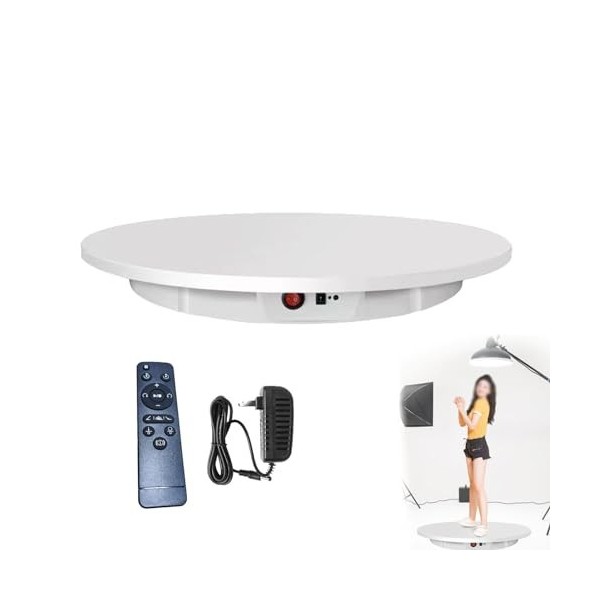 Hydravex Plateau Tournant éLectrique pour La Photographie, PréSentoir Rotatif Automatique à 360° avec TéLéCommande, Charge De
