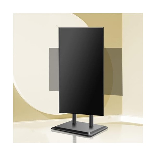 Support De Plancher - Support TV Au Sol pour Téléviseurs De 40 À 86 Pouces, Rotation De Lécran Horizontale Et Verticale À 90