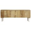 Meuble TV Bois de manguier Massif 118 x 30 x 45 cm - Meuble télé, Meuble TV Industriel, Meuble Chambre, Convient pour Salon o