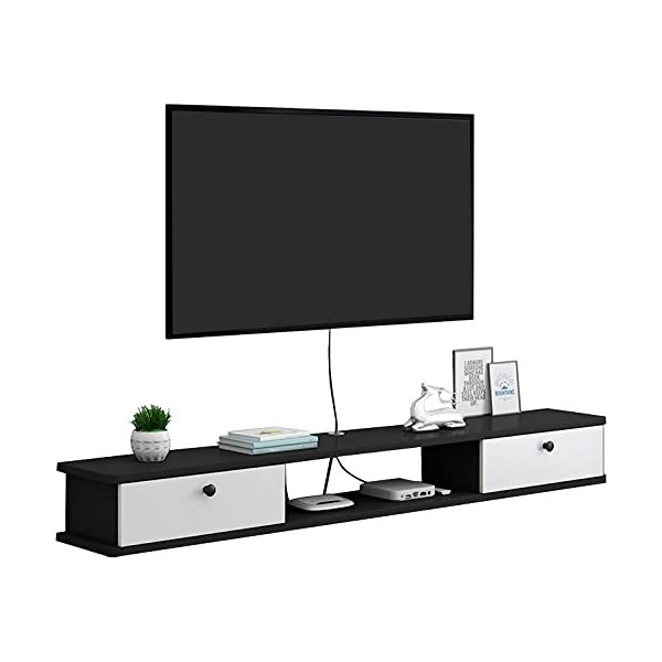 EsEntL Meuble TV Mural Meuble TV Flottant Étagère TV Murale Centre de Divertissement Console multimédia Étagères de Rangement