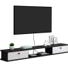 EsEntL Meuble TV Mural Meuble TV Flottant Étagère TV Murale Centre de Divertissement Console multimédia Étagères de Rangement