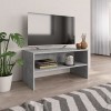 VEEKI Meuble TV, Meuble TV Suspendu, Meuble TV Blanc, Meuble TV Industriel, Meubles de Salon, Salon, Chambre, Cadre en Acier,