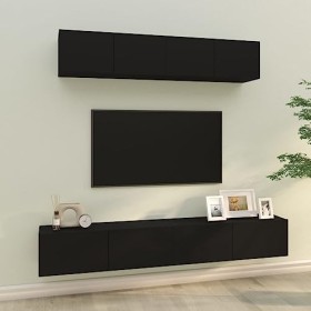 VEEKI Meuble TV, Meuble TV Suspendu, Meuble TV Industriel, Meuble TV Bois, Meuble Chambre, Convient pour Salon ou Chambre, En