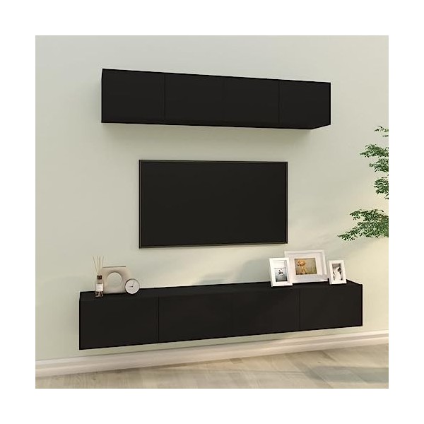 VEEKI Meuble TV, Meuble TV Suspendu, Meuble TV Industriel, Meuble TV Bois, Meuble Chambre, Convient pour Salon ou Chambre, En