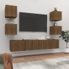 VEEKI Meuble TV, Meuble TV Suspendu, Meuble TV Industriel, Meuble TV Bois, Meuble Chambre, Convient pour Salon ou Chambre, En