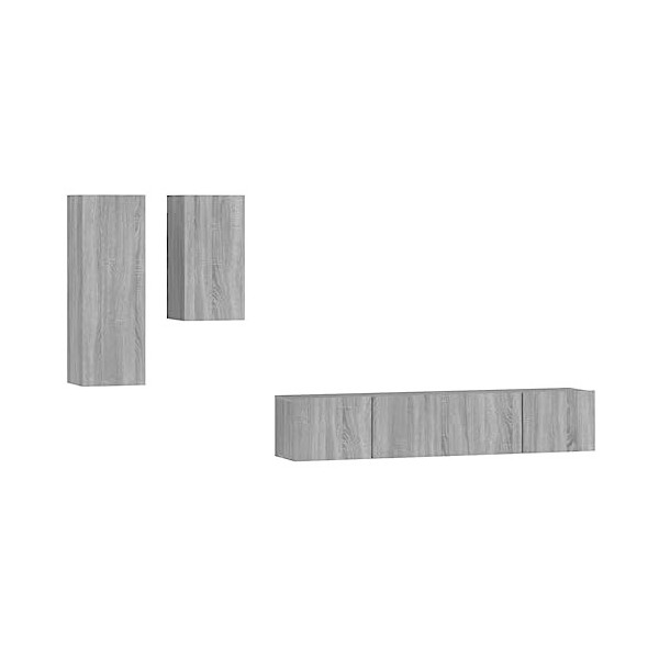 VEEKI Meuble TV, Meuble TV Suspendu, Meuble TV Industriel, Meuble TV Bois, Meuble Chambre, Convient pour Salon ou Chambre, En