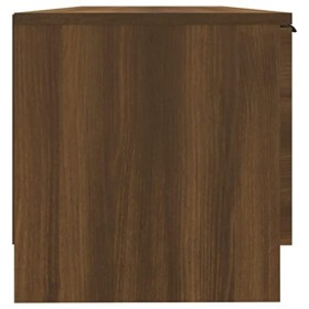 Meuble TV Chêne marron 102x35x36,5 cm Bois dingénierie