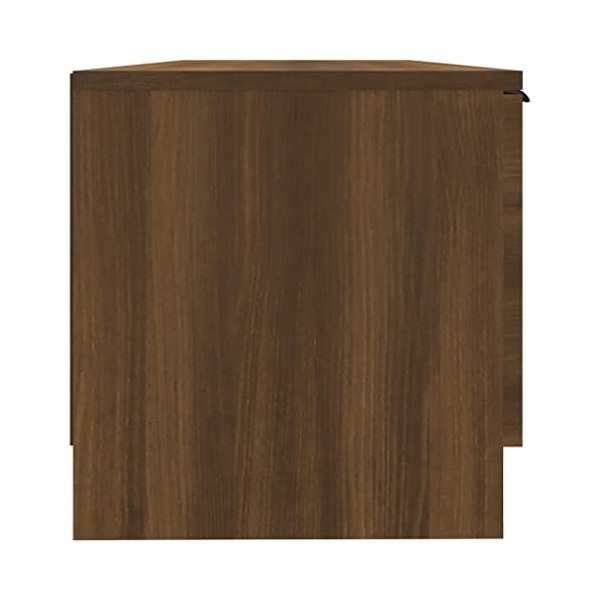 Meuble TV Chêne marron 102x35x36,5 cm Bois dingénierie