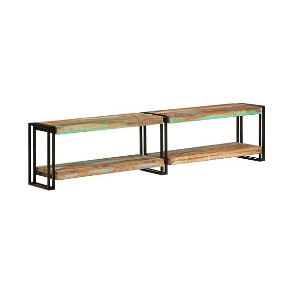 VEEKI Meuble TV, Meuble TV Suspendu, Meuble TV Industriel, Meuble TV Bois, Meuble Chambre, Convient pour Salon ou Chambre, 18