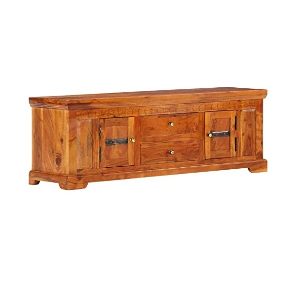 VEEKI Meuble TV, Meuble TV Suspendu, Meuble TV Industriel, Meuble TV Bois, Meuble Chambre, Convient pour Salon ou Chambre, 11