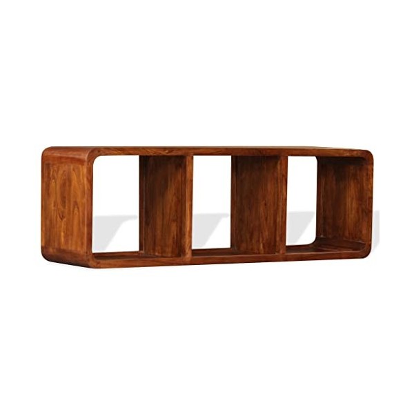 vidaXL Meuble TV avec Finition en Sesham Armoire Basse Centre de Divertissement Salon Salle de Séjour Maison Intérieur 120x30