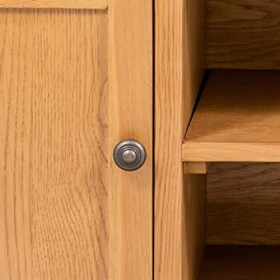 Meuble TV avec 2 Portes | Style Classique | Rangement matériel télé Audio Video Gaming | 110x35x44cm Marron