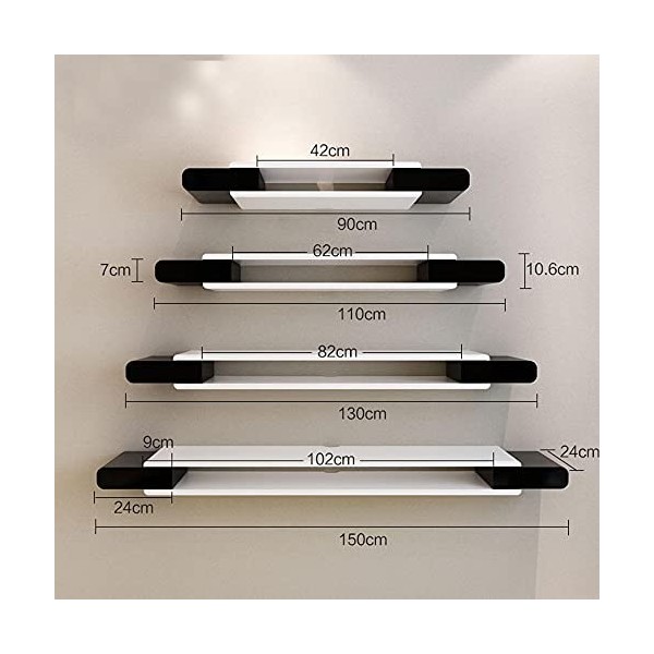 Meuble TV flottant mural, étagère de fond pour lecteur DVD/Blu-ray mural, décodeur TV satellite, décodeur câble, étagère pour