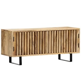 GuyAna Meuble TV 90 x 30 x 40 cm Bois de manguier Massif,Meuble TV,Table Basse Salon Meuble TV,Table Basse LED Couleurs