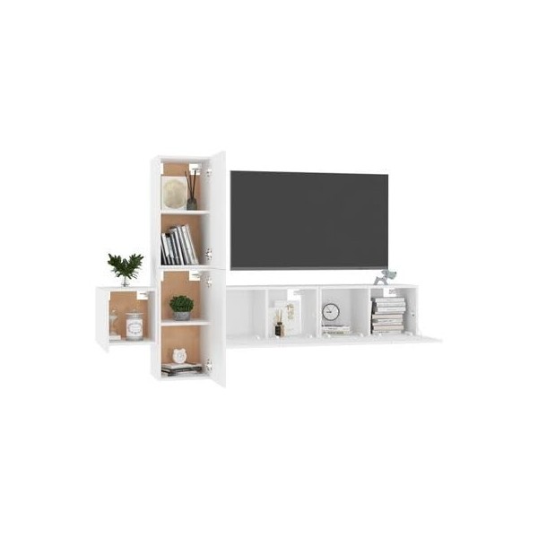 VEEKI Meuble TV, Meuble TV Suspendu, Meuble, Meuble TV avec Rangement，Meuble Industriel, Convient pour Salon ou Chambre, Ense