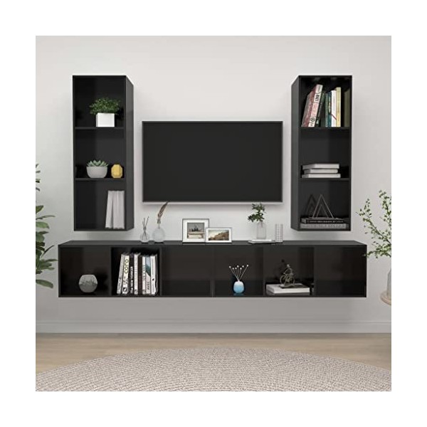 VEEKI Meuble TV, Meuble TV Suspendu, Meuble, Meuble TV avec Rangement，Meuble Industriel, Convient pour Salon ou Chambre, Meub