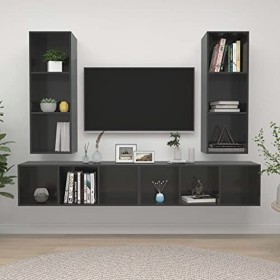 VEEKI Meuble TV, Meuble TV Suspendu, Meuble, Meuble TV avec Rangement，Meuble Industriel, Convient pour Salon ou Chambre, Meub