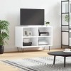 VEEKI Meuble TV, Meuble TV Suspendu, Meuble TV Industriel, Meuble TV Bois, Meuble Chambre, Convient pour Salon ou Chambre, Bl