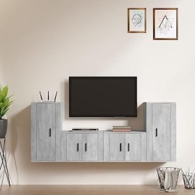 VEEKI Meuble TV, Meuble TV Suspendu, Meuble TV Industriel, Meuble TV Bois, Meuble Chambre, Convient pour Salon ou Chambre, En