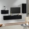 VEEKI Meuble TV, Meuble TV Suspendu, Meuble TV Industriel, Meuble TV Bois, Meuble Chambre, Convient pour Salon ou Chambre, En
