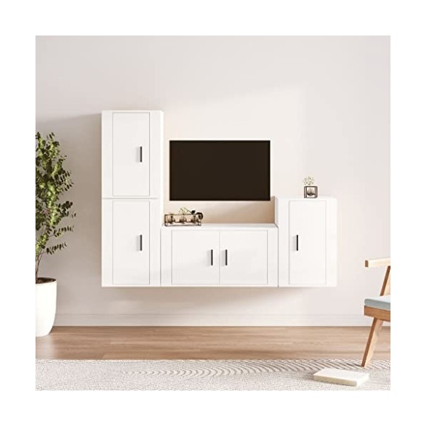 VEEKI Meuble TV, Meuble TV Suspendu, Meuble TV Industriel, Meuble TV Bois, Meuble Chambre, Convient pour Salon ou Chambre, En