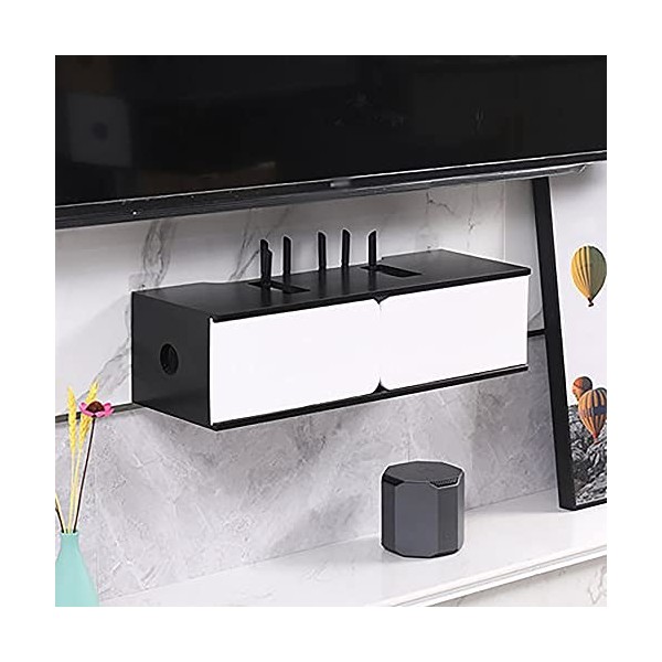 Meuble TV Flottant, Meuble TV, Centre Média Mural pour Décodeur Câble Box Routeur/a/60X21X16.5Cm wwyy