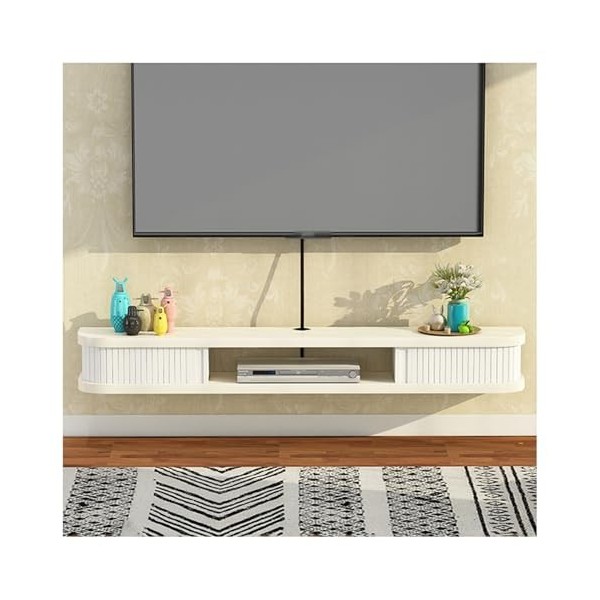 Support De Télévision Flottant, Console Média De Station De Télévision Flottante Murale, Meuble De Télévision Support Mural F