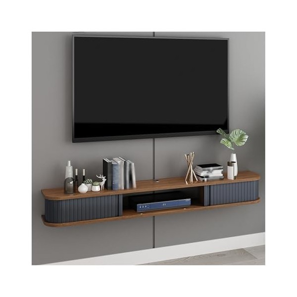 Support De Télévision Flottant, Console Média De Station De Télévision Flottante Murale, Meuble De Télévision Support Mural F