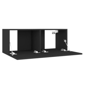 Générique Meuble TV Noir 80x30x30 cm Aggloméré,12.4 KG,801473, Meubles, Meubles TV