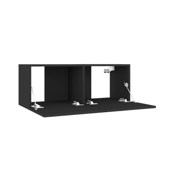 Générique Meuble TV Noir 80x30x30 cm Aggloméré,12.4 KG,801473, Meubles, Meubles TV