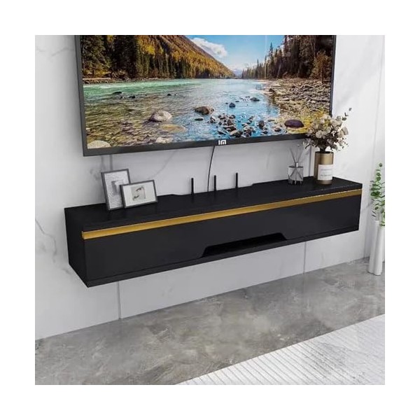 Meuble TV Flottant - Meuble TV Flottant Fixé Au Mur, Meuble TV Fixé Au Mur Tableau Bas TV, Meuble TV Pour Centre De Divertiss