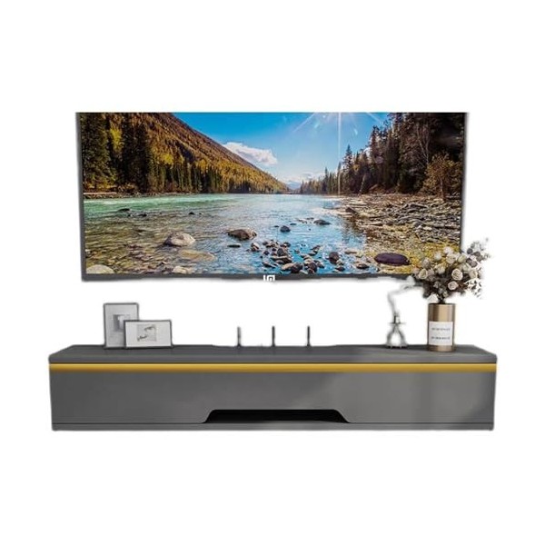 Meuble TV Flottant - Meuble TV Flottant Fixé Au Mur, Meuble TV Fixé Au Mur Tableau Bas TV, Meuble TV Pour Centre De Divertiss