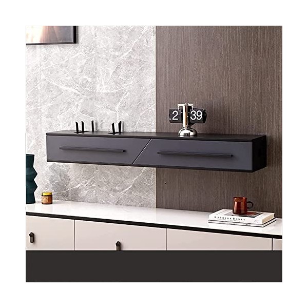StrOux Meuble TV Flottant Meuble TV Mural Meuble TV Flottant, étagère de Rangement pour décodeur multimédia, Meuble TV Mural 